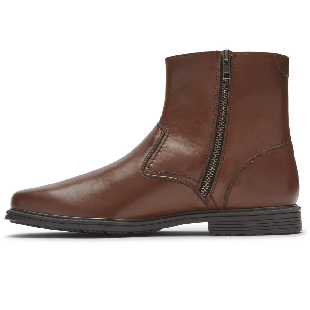 Rockport Mens Boots Brown - Taylor Zipper - UK 840-KOEFXZ